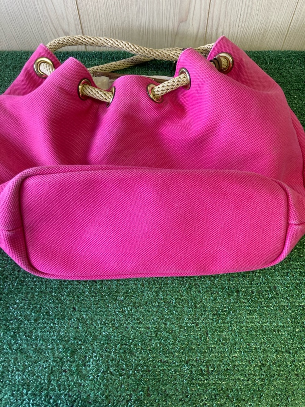 Michael Kors Marina Pink Canvas Large Tote Bag (OKPM-04-060) - Picture 11 of 13